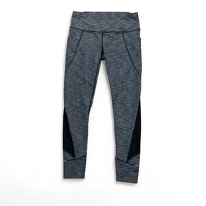 Athleta Grey and black with side pockets leggings women small S